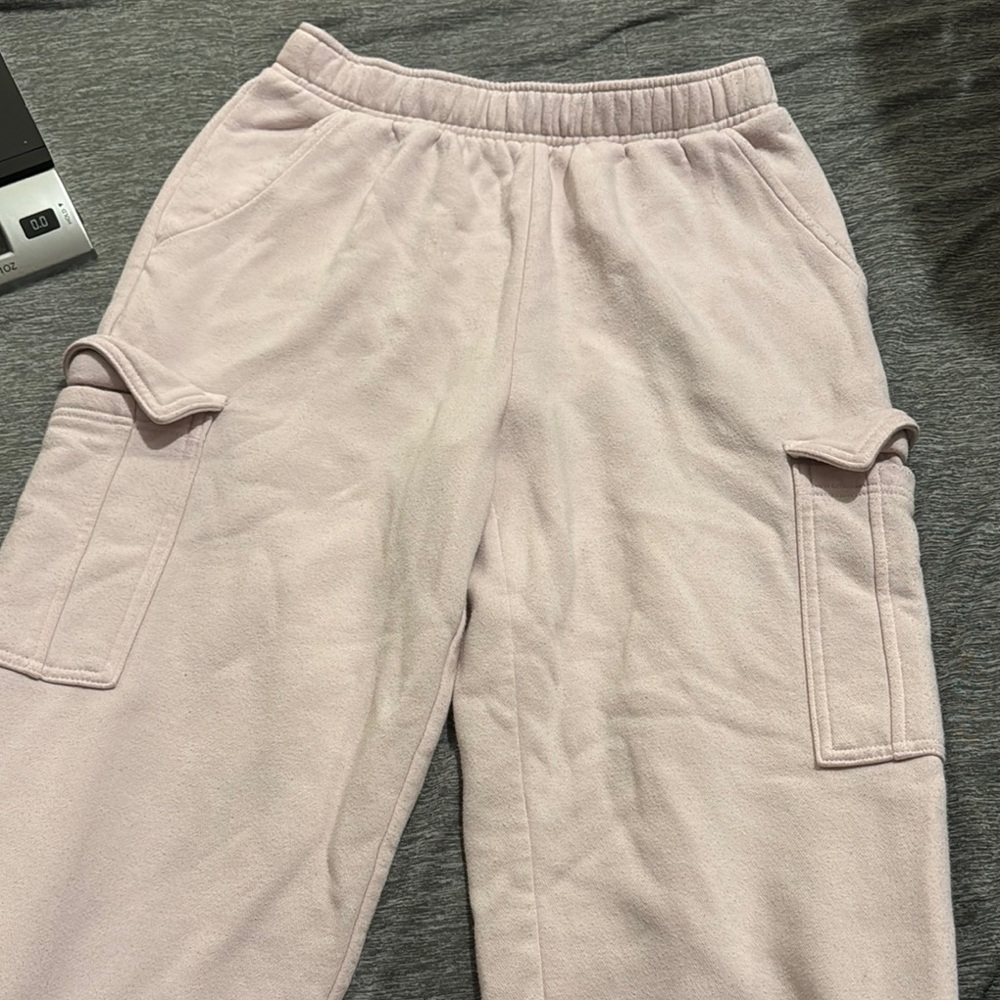 Light Pink Cargo Sweatpants